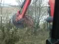 Hedge cutting with a blade