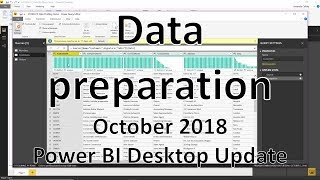 October 2018 Power BI Desktop - Data preparation