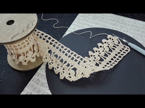 Easy to Crochet Lace Ribbon, Crochet Flower in the Box