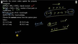 Identify the correct orders against the property mentioned: