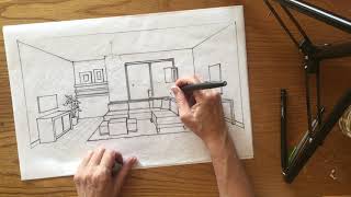INT 145 One Point Perspective Living Room II