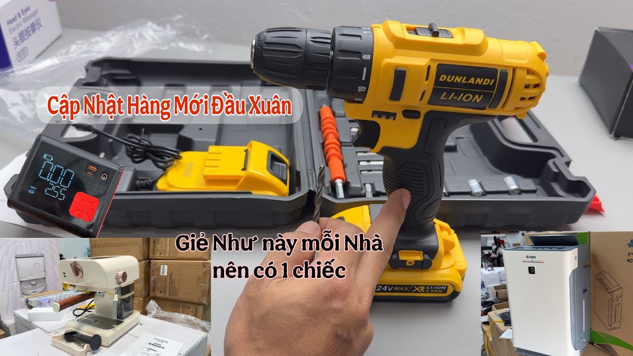 28/2/26 Nhiều hàng mới, Bộ đàm amazon, máy bắn vít, kìm tuốt dây điện, Quạt trần, Lọc không khí