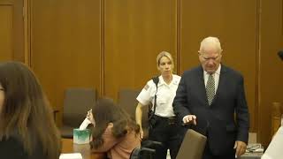 Lindsay Clancy breaks down crying following medical examiner's testimony
