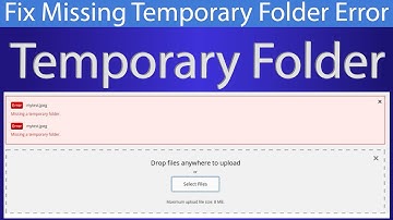 How to Fix Image Upload Issue in WordPress | Missing Temporary folder error