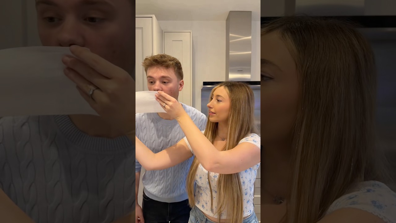 Tissue prank on fiancé 😂 #couple #prank