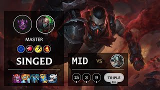 Singed Mid vs Tryndamere - EUW Master Patch 11.23