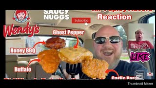 Reaction to Wendy's NEW Saucy Nuggs REVIEW- All 4 Spicy Flavors; brickeats