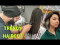 GIRL HAIRCUT / Trendy Haircut / ASMR Haircut l Barber Sound