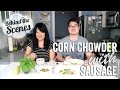 Corn Chowder with Sausage - Behind the Scenes (7/9/14) | Chef Julie Yoon