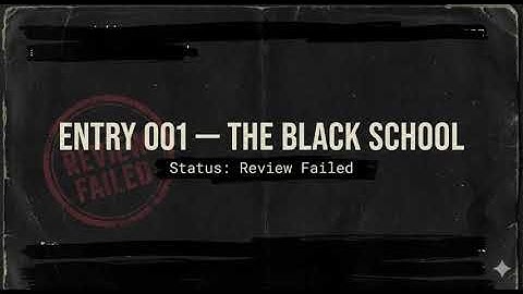 001 The Black School