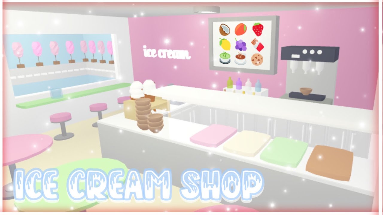 Ice Cream Shop Speed Build Adopt Me Speed Build Tour Itz Sweet Mango Youtube - adopt me roblox ice cream building