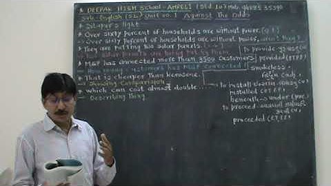 Unit-1 Against the Odds (Part 3) | English | Std. 10 | GSEB | Deepak High School | Prakash Joshi