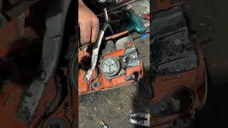 chainsaw clutch problem fix with drill #chainsaw #clutch #fix #chainsawrepair #shorts #shortvideo