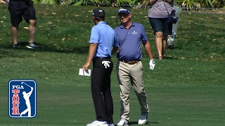 Jason Dufner’s war-eagle hole out at Valspar