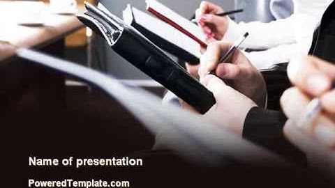 Briefing Meeting PowerPoint Template by PoweredTemplate.com