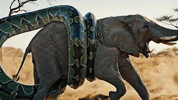 When a Baby Elephant is Trapped, and a GIANT PYTHON Attacks!