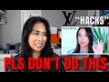 Reacting to LOUIS VUITTON EMPLOYEE HACKS That Don't Work! Do This Instead!