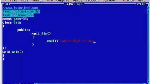 Const In C++ In Tamil