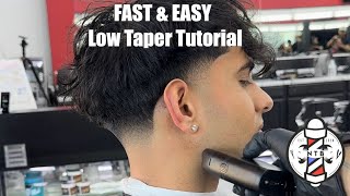 FAST & EASY Low Taper w/ Textured Fringe | Barber Tutorial