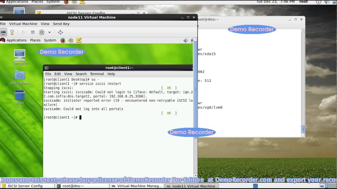 ISCSI target and initiator configuration on RHEL 6 - YouTube