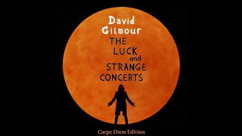 David Gilmour THE LUCK and STRANGE CONCERTS In shops today! #davidgilmour #pinkfloyd #rome