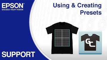 Epson Garment Creator | Using & Creating Presets