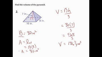 Section 9.5 Volumes of Pyramids (video lesson)