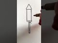 رسم صاروخ العاب نارية بطريقة سهلة وبسيطة وجميلة 