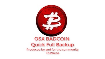 OSX BADCOIN Qt Wallet Quick Backup (close your wallet first)