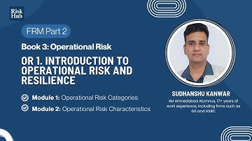 FRM Part 2: OR 1. Introduction to Operational Risk and Resilience