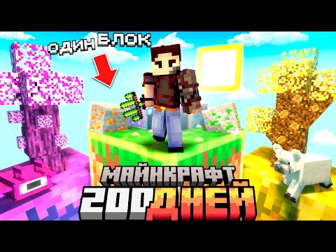 Я ПРОЖИЛ 200 ДНЕЙ НА ОДНОМ БЛОКЕ С МИЛЛИОНОМ МОДОВ! ВЫЖИВАНИЕ В МАЙНКРАФТ. БЕБРОК #3