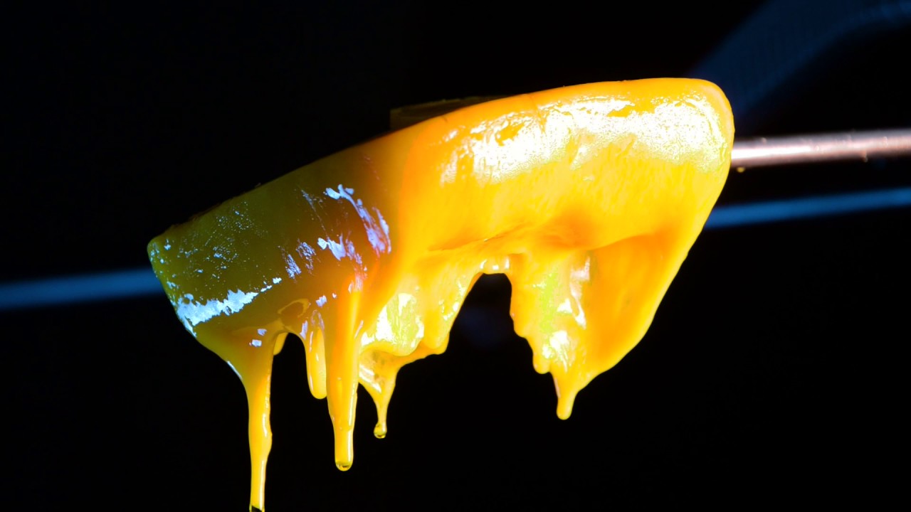 Melting New York State Sharp Cheddar Cheese - YouTube