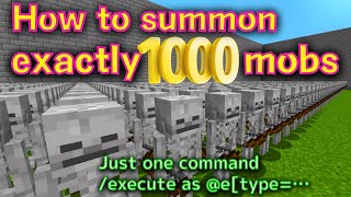 How to summon exactly 1000 mobs at once in one command / JAVA / Bedrock: See description / minecraft