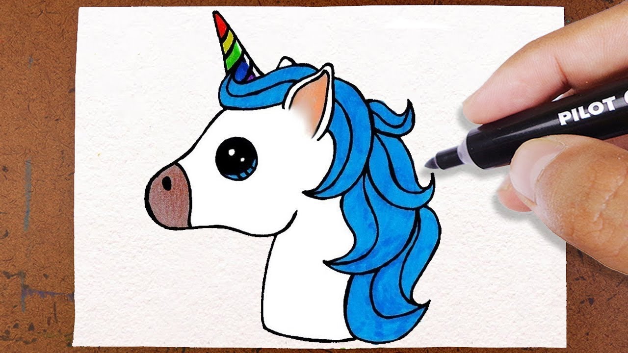 🦄 COMO Desenhar um Unicórnio Kawai