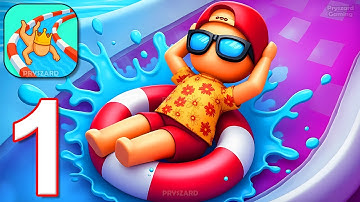 Aquapark.io - Gameplay Walkthrough Part 1 - Fun Aquapark IO Race Tournament Mode (iOS, Android)