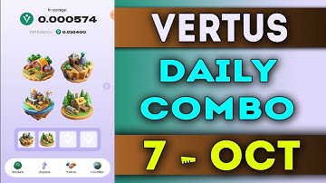 Vertus Daily  Combo 7 October 2024 | Today Vertus Daily Combo | AGP | #vertus