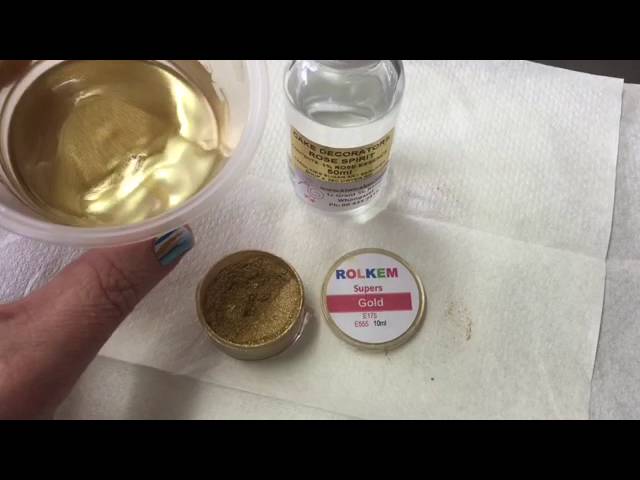How To Make Edible Gold Paint For Splatter Effect 