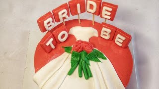 How to make Bridal shower Cake/How to cover Cake with Fondant screenshot 3