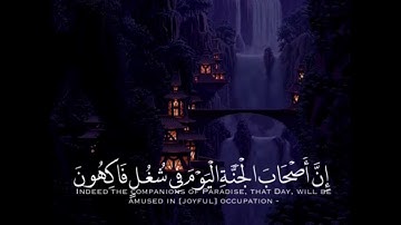 مقطع من سورة يس(إِنَّ أَصْحَابَ الْجَنَّةِ الْيَوْمَ فِي شُغُلٍ فَاكِهُونَ)...(55)راحة نفسية