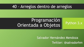 Programación Orientada a Objetos con Python - 40: Arreglos dentro de arreglos (list)