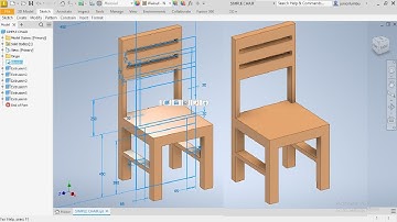 3D DRAWING OF SIMPLE DINING CHAIRS with AUTODESK INVENTOR / AutoCAD