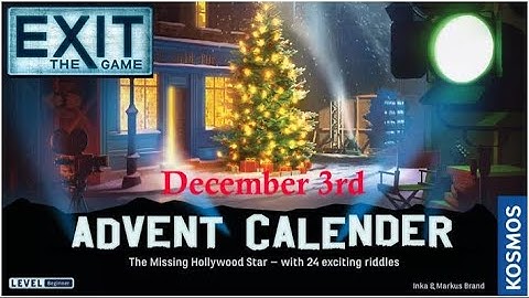 Exit The Game: The Missing Hollywood Star - December 3rd
