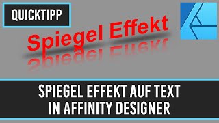 Quicktipp Text spiegeln Affinity Designer