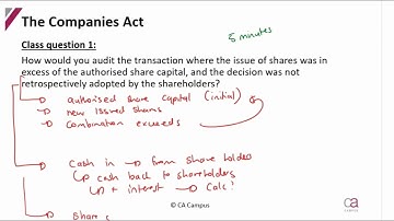 Companies Act - Part 9: Class question 1