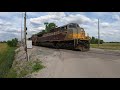 Weak Horn But Very Fast - Canadian Pacific 7018 &amp; CP 9761 - Farm County -Monroe County - Michigan