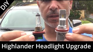 Toyota Highlander Headlight Bulb Replacement with LEDs