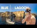 Probleme mit dem Steuerrad. Wir erkunden die Blue Lagoon auf Malta: Mastsprung von 15 Metern !