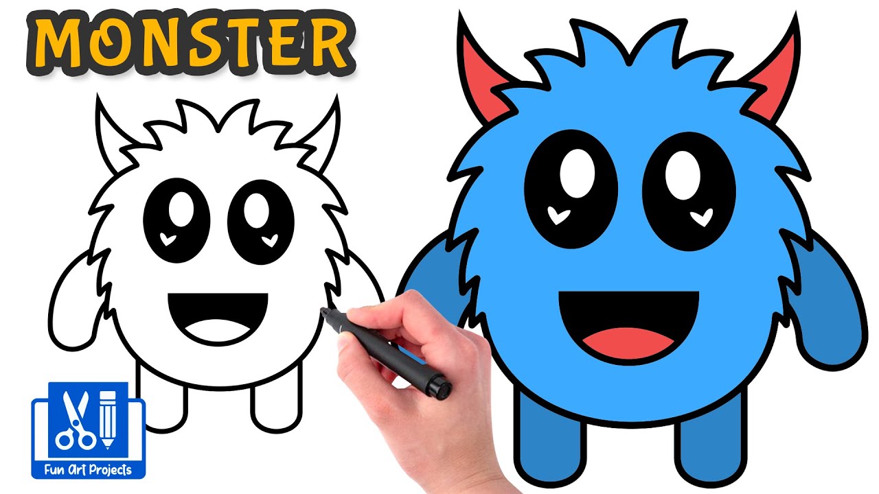 How To Draw A Cute Monster