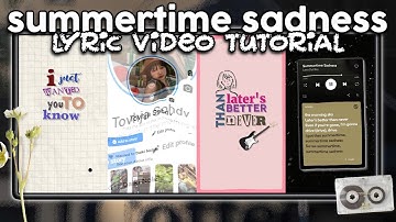 summertime sadness lyric video edit tutorial + preset || RPW tutorials