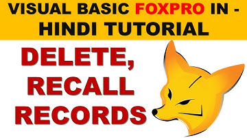 How to Delete records in Foxpro file | foxpro mein record delete kaise kare? #foxpro #hinditutorial